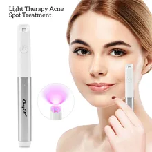 Портативный светодиодный светильник, терапевтическая ручка для удаления акне, 2 минуты, волшебный красный, синий светильник, средство для удаления акне и пятен, средство для очистки пор лица, инструменты для ухода за кожей, 38