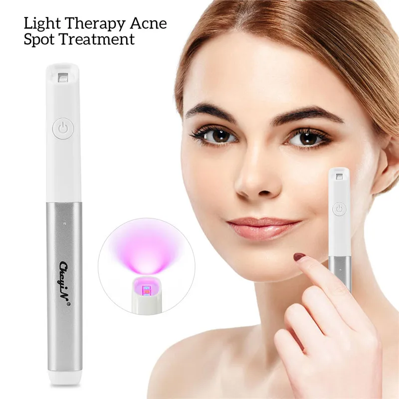 

Portable LED Light Therapy Acne Remover Pen 2 Mins Magic Red Blue Light Acne Spot Treatment Face Pore Cleaner Skin Care Tools 38