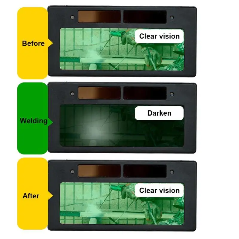Солнечные авто затемнение сварочный шлем Защита для глаз сварщик колпачок очки для газовой сварки стальная пластина сварка резка Глаза протектор