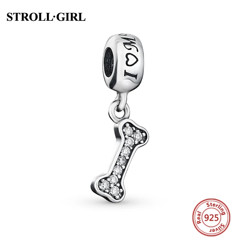 

2017 New Arrival 925 Sterling Silver New Charms I Love My Dog Bone Beads Fit Original Pandora Bracelets & Bangles Jewelry Making
