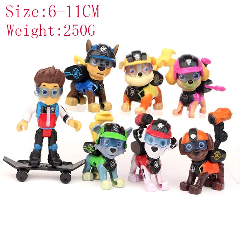

7Pcs Paw Patrol Dog Patrolling Canine Cartoon Anime Figure Puppy Movie PVC Action Figure Kids Toys for Children 2D42