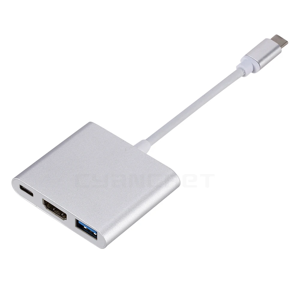 Type-C адаптер док-станция USB-C к HDMI 4K USB 3,0 type C PD2.0 зарядный кабель передачи данных видео конвертер для MacBook ноутбука телефона