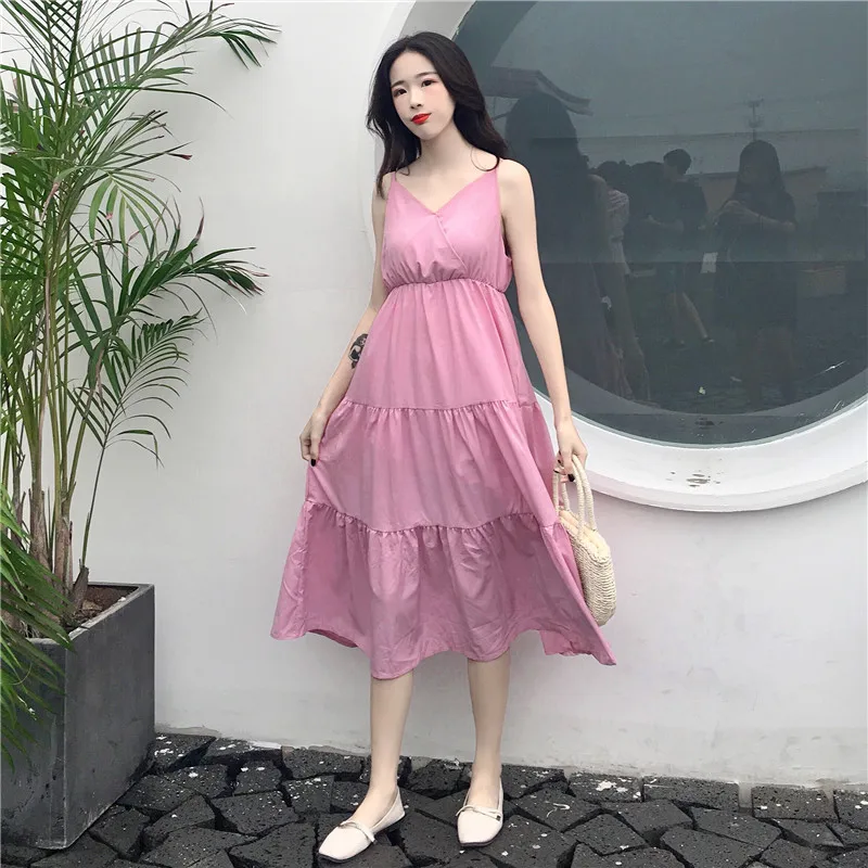 

2019 New Summer Dress Women Sexy Backless Off Shoulder Sleeveless Party Dress Elegant Spaghetti Strap Solid Color Dresses