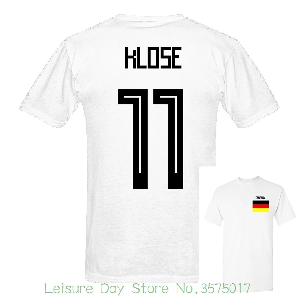 2018 Новые Германия Klose номер 11 Россия Кубок мира матч 10 цветов Футболка мужская вентиляторы футболист короткий рукав Футболка классическ