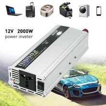 2000W WATT DC 12V to AC 220V Portable Car Power Inverter Charger Converter 2000W WATT DC 12V to AC 220V Portable Car Power Inverter Charger Converter