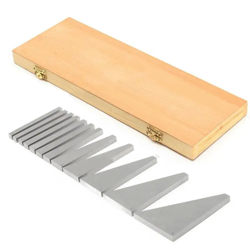 

12pcs Precision Angle Blocks Set 1/4 To 30 Degree Stora Lathes Milling Machinist Hardened Steel Precision Ground