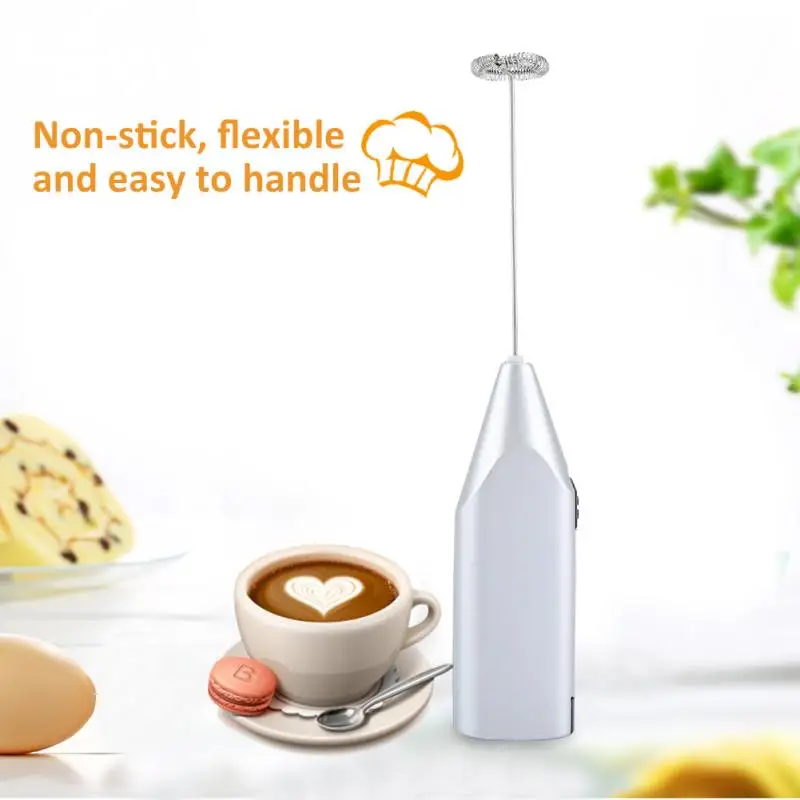 Electric Handheld Portable Stainless Milk Frother Foamer Whisk Mixer Whipper  Milk Mixer Electric Foamer Stirrer Egg Coffee - Milk Frothers - AliExpress