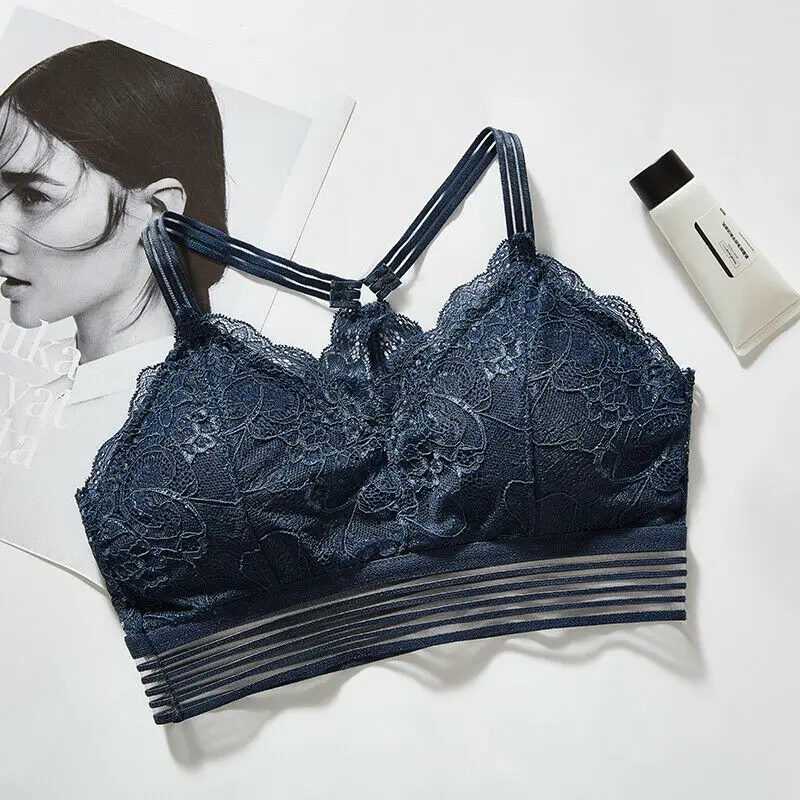 

Womens Floral Harness Hollow Bralet Lace Camisole
