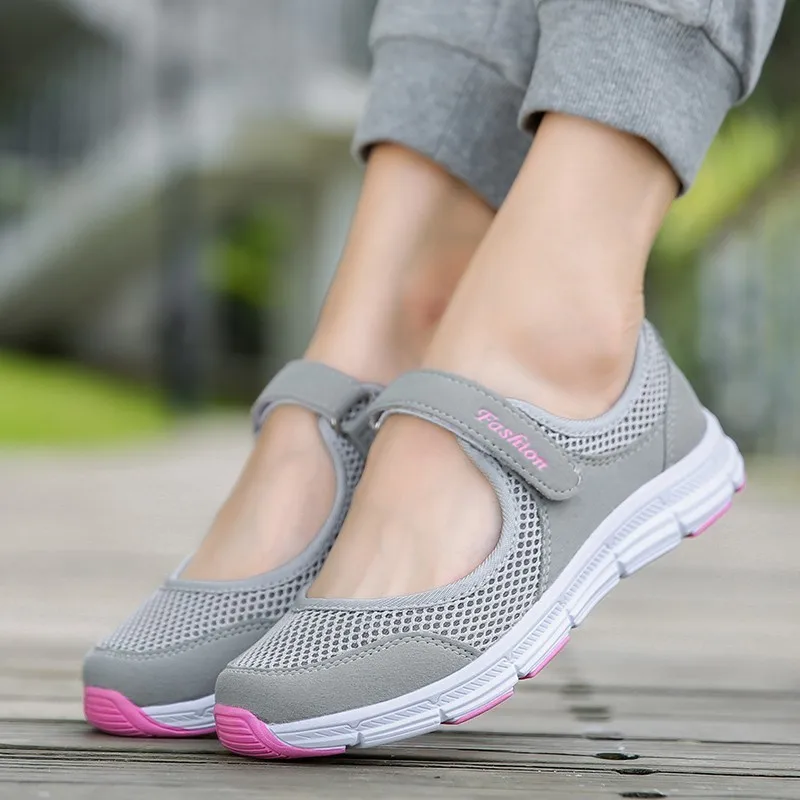 Summer cool Women Sneakers Healthy Walking Shoes Outdoor Mesh Antislip ...