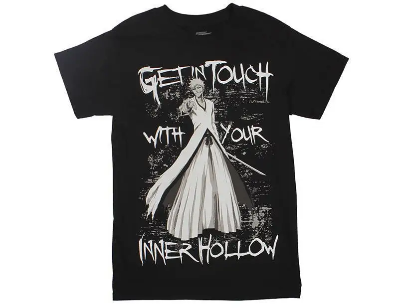 

Sleeves Cotton Free Shipping Crew Neck Bleach Your Inner Hollow Men Short Compression T Shirts