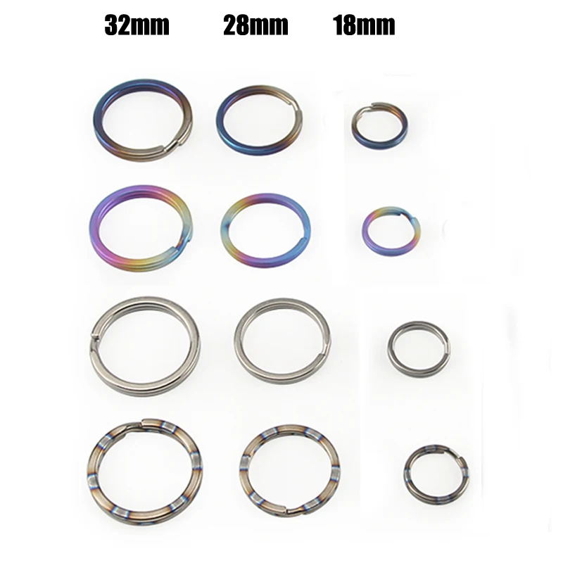 Vibrant Titanium Alloy Ultralight Key Ring - Durable, Rust-Free Outdoor Accessory