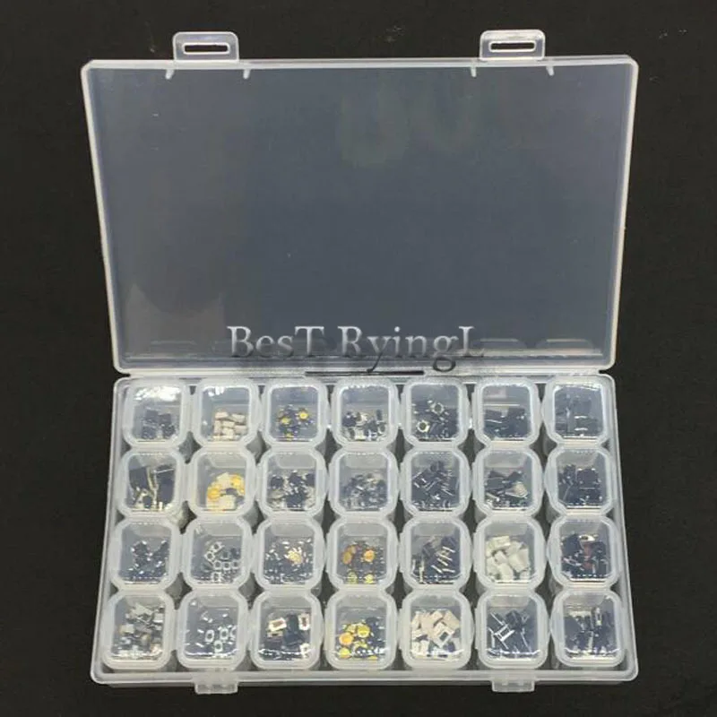 

Y1G 28 Types 280pcs Tactile Push Button Switch Car Remote Button Microswitch Tools Part For Car Remote Air Conditioning Audio