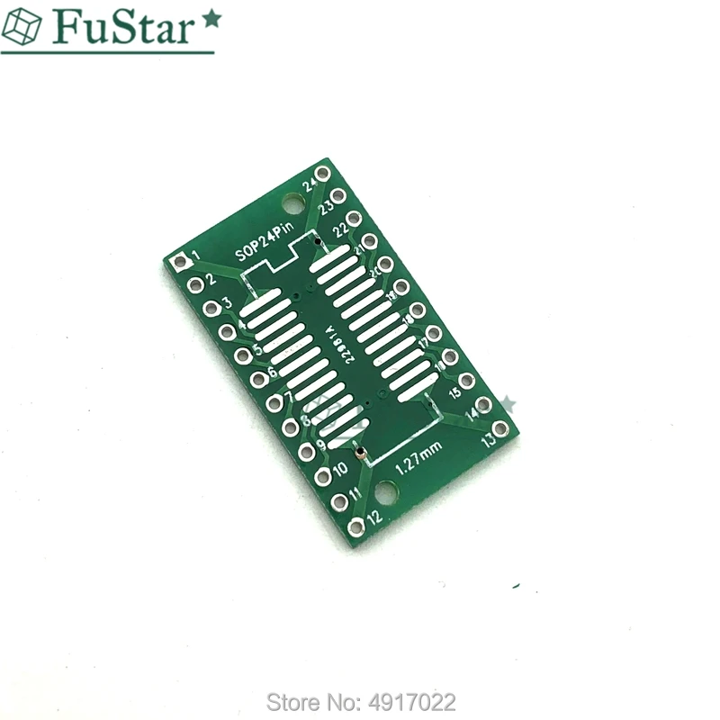 10pcs SOP24 SSOP24 TSSOP24 to DIP24 PCB Pinboard SMD To DIP 0.65mm/1.27mm to 2.54mm DIP Pin Pitch PCB Board Converter Socket Hot