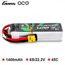 Gens ace 1400mAh 6S 22,2 V 45C-90C Lipo батарея с разъемом XT60 для вертолета YaTuo 450 беспилотный самолет с фиксированным крылом