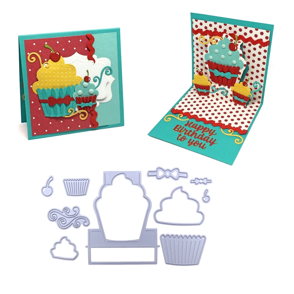 

Cake Style Metal Cutting Dies For Greeting Card Cover Photo Album SILVER