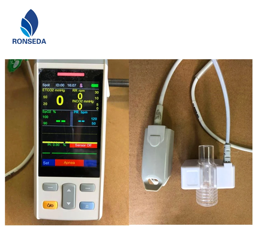 

Capnograph/Capnometer monitor mainstream ETCO2 monitor,ETCO2 sensor,ETCO2 module Vital Signs monitor SPO2 Monitor H200