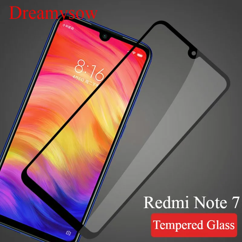 Full Cover Tempered Glass for Xiaomi Redmi Note 7 6 5 Pro 3 Screen Protector For Mi 8 Lite 6X 5X Max Pocophone F1 Play | Мобильные