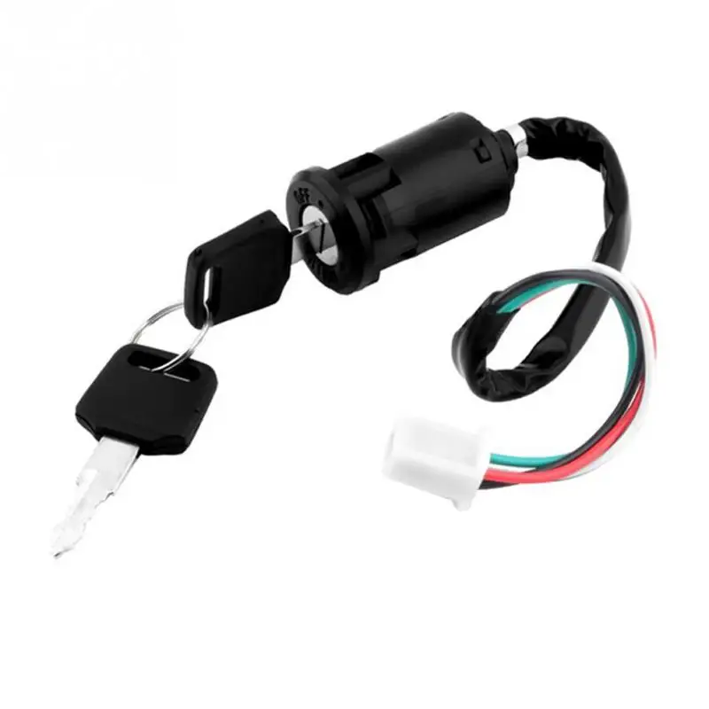 Interruptor De Encendido Universal Para Motocicleta, Cerradura De Puerta Eléctrica Impermeable, Llave De Arranque Eléctrico Atv Para Honda, Yamaha, Kawasaki, Suzuki, 4 Pin - AliExprs