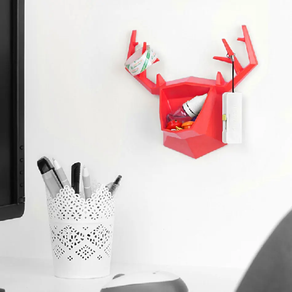 

Deer Head Jewelry Storage Rack Key Collection Hanging Antlers Bathroom Supplies Jewelry Wall Mount Jewelry Storage Hooks Decor