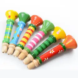 Мультфильм деревянные детские трубач-игрушка младенческой обучающая помощь раннего детства инструмент музыкальный малыш дерево