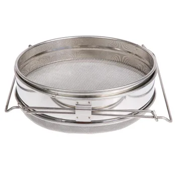 

Stainless Steel Bilayer Honey filter Honey Strainer Beekeeping Tools Honey Sieve Strainer Filter Set Apiary Equipment