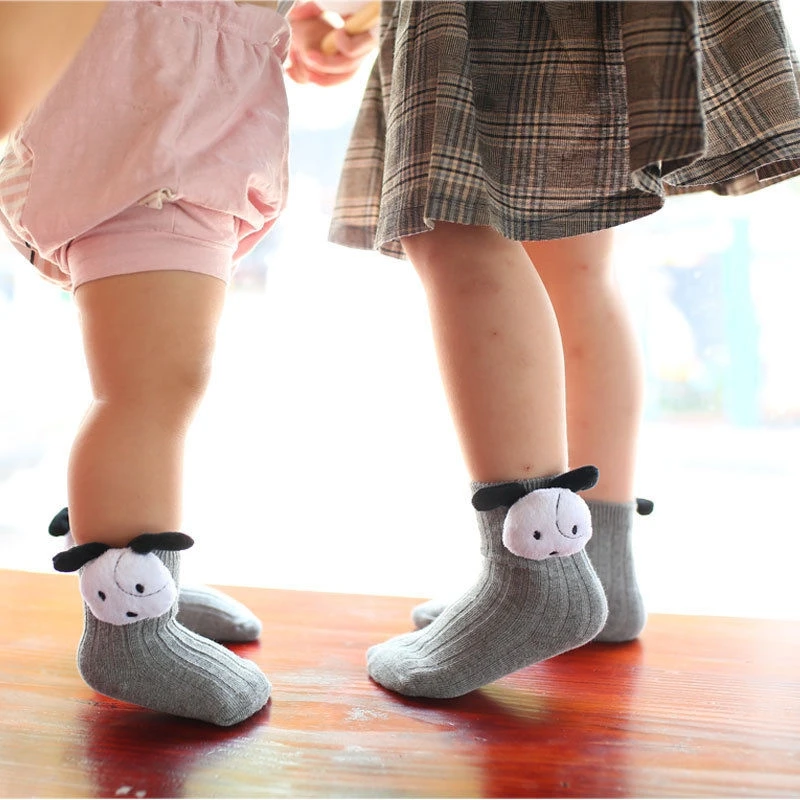 Партия из 2 пар, детские носки для малышей, хлопковые милые носки для девочек 0-5 лет