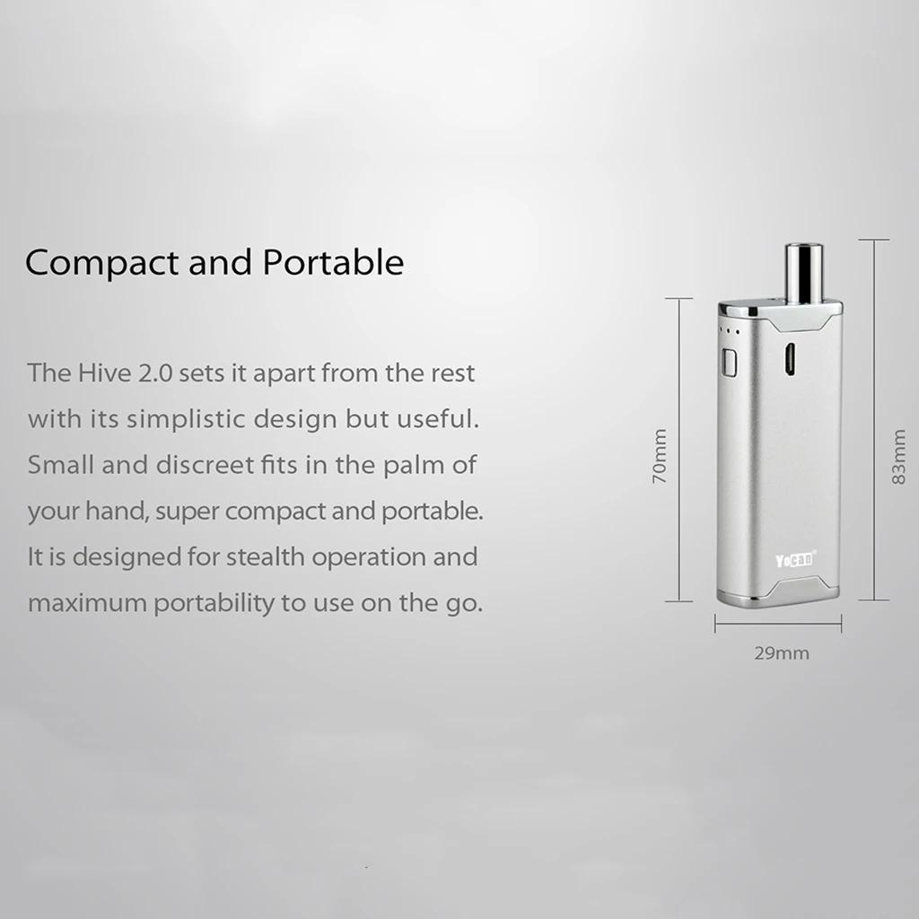 Yocan Hive 2.0 Kit Vaporizer Vape 650Mah Variable Voltage Battery Box Mod Concentrate Wax Oil 2 In 1 Atomizer Yocan Hive 2.0 Kit Vaporizer Vape 650Mah Variable Voltage Battery Box Mod Concentrate Wax Oil 2 In 1 Atomizer