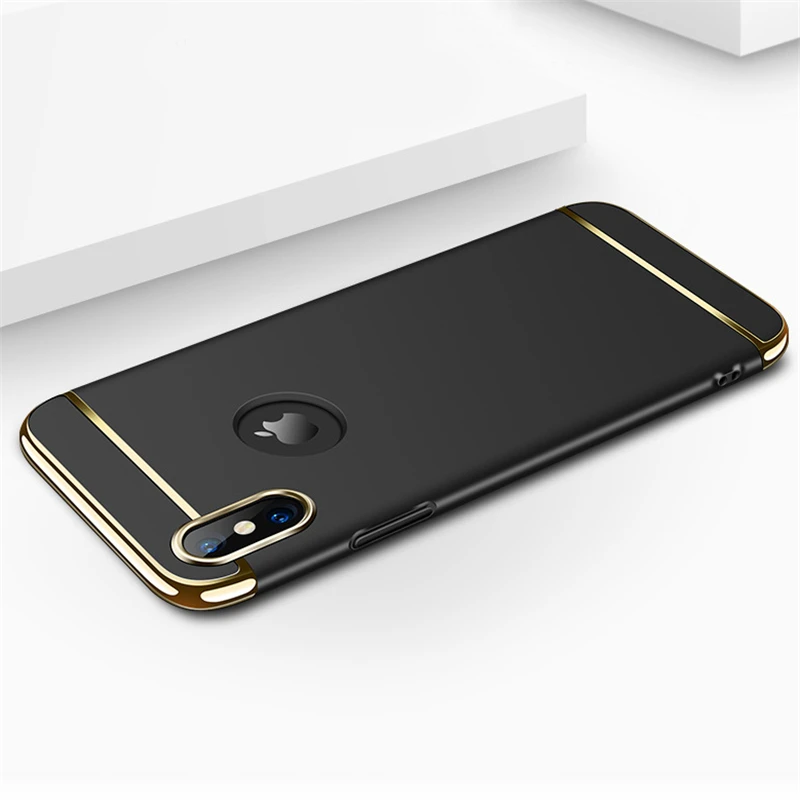 

Luxury Shockproof 3 in 1 Phone Cases for iPhone X 10 7 8 6 6S 5 5s SE 7plus 8plus 6plus 6splus Slim Business Back Cover Case
