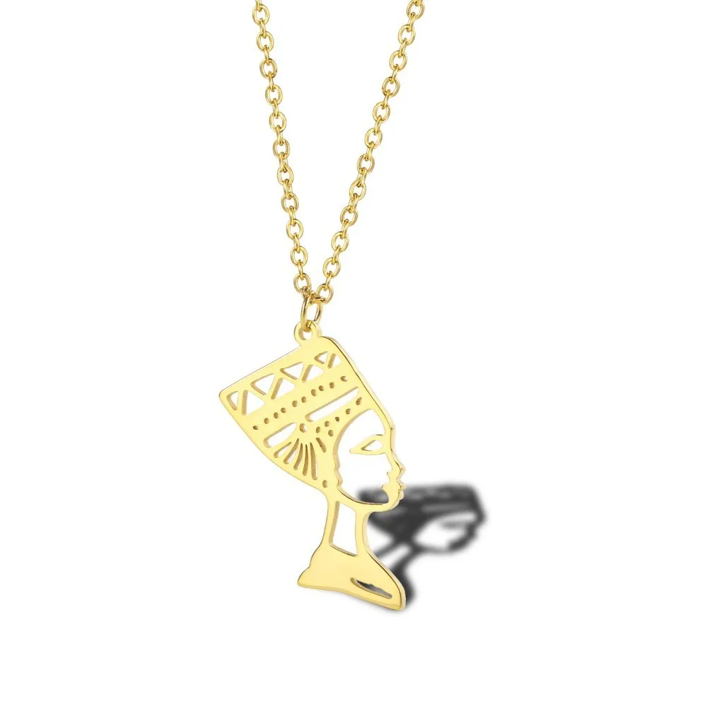 

Queen Mystical Jewelry Necklace Gold African Egyptian Necklace Gift For Her Queen Power Best Valentine Gift National Inherit
