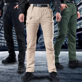 

Men's Pro 2019 Man Tactical Army Cargo Pants Military SWAT Combat Trousers Rip-Stop Large Multi Pockets Casual Pants