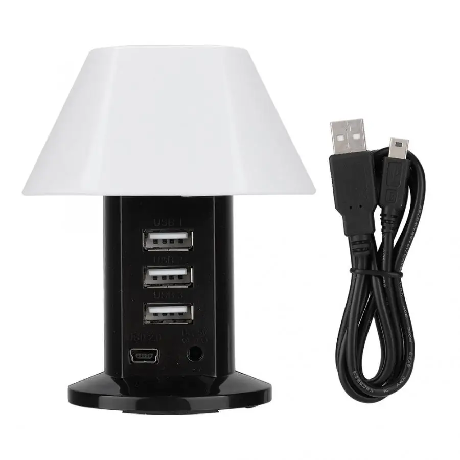 

EX-Ray 1 3-port 3-color Table Lamp USB Splitter Hub Adapter Lotus Lantern Lamp 2019
