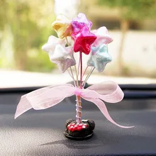 Симпатичные Красочные в форме сердца пентаграмма моделирование воздушный шар автомобиля украшения автомобиля интерьер приборной панели украшения