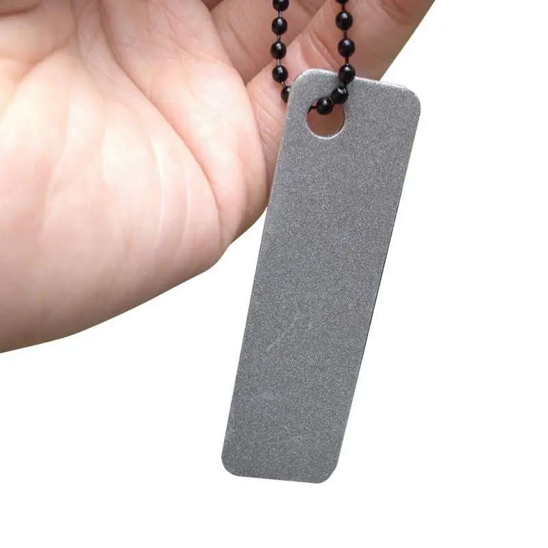 

Portable 1pc EDC Pocket Diamond Stone Sharpener Keychain for Knife Fish Hook Finger Nail File Outdoor Camping Sharpeners Tool
