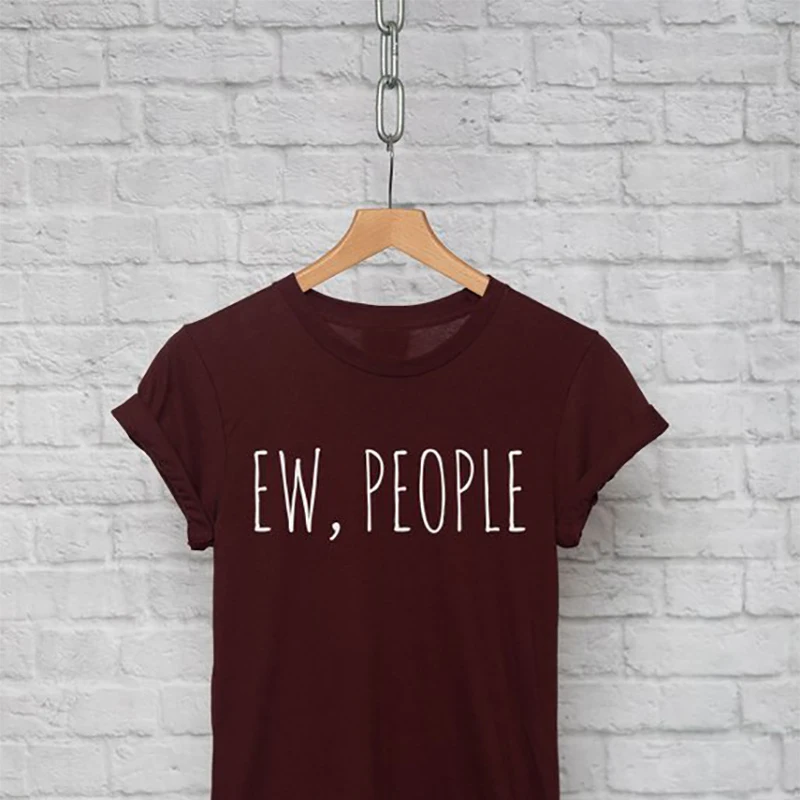 

T Shirt Gothic Plus Size Tops Tee Shirt Womens Clothing Burgundy Red Grey Black White Cotton Tshirt EW PEOPLE T-shirt XS-3XL