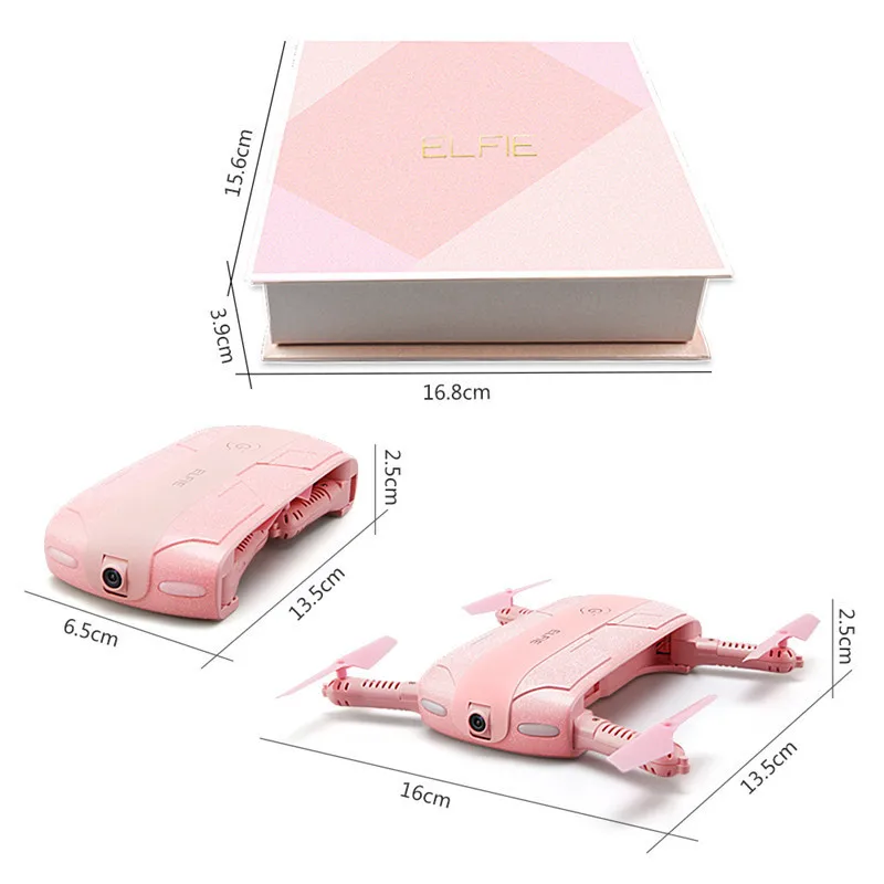 JJR/C JJRC H37 Elfie Pink Selfie Mini Foldable FPV 720P 2MP HD Camera APP Control RC Drone Quadcopter RTF VS E50 E50S