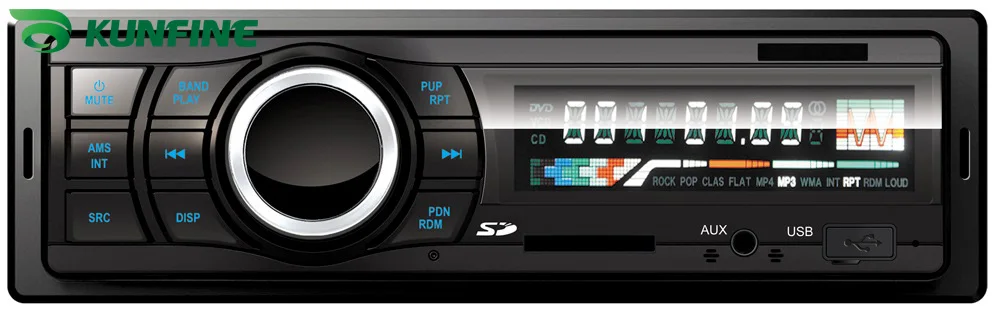 KUNFINE Автомобильный MP3-плеер один DIN FM радио с USB/SD/MMC/слот и пульт дистанционного