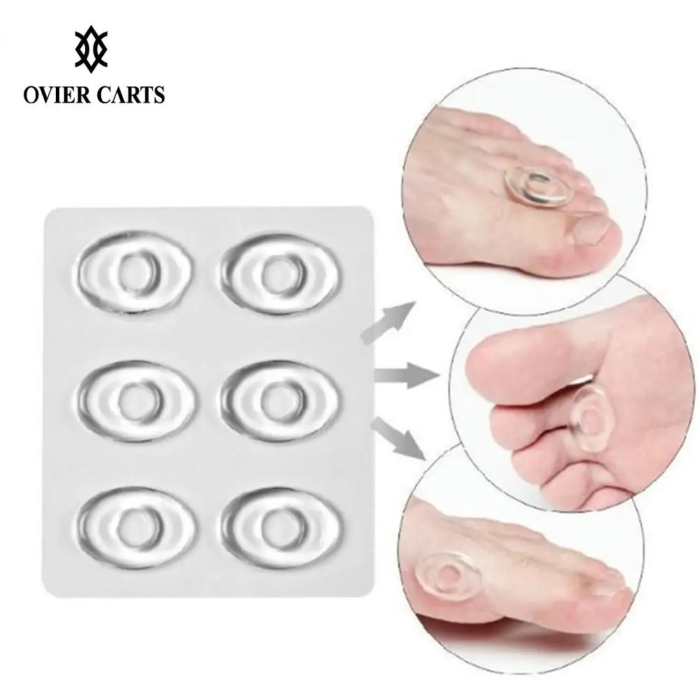 

6Pcs Silicone Gel Relief Pain Blisters Bunions Shoes Stickers Corns Calluses Friction Pressure Spots Heel Pain Pads Feet Care