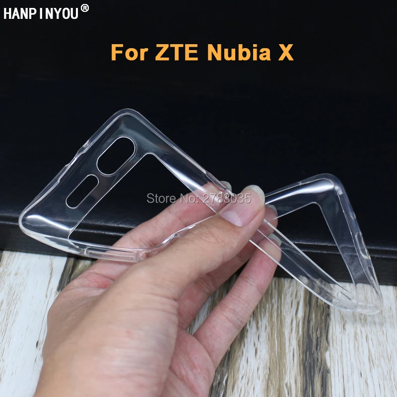 

For ZTE nubia X NX616J 6.26" Slim Crystal Clear Transparent Soft TPU Back Case Protection Skin Camera Protect Cover