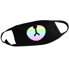 Новая красочная милая противопылевая маска Kpop, хлопковая маска для рта Kwaii, аниме, мультяшная маска для лица, смайлик, маски Kpop