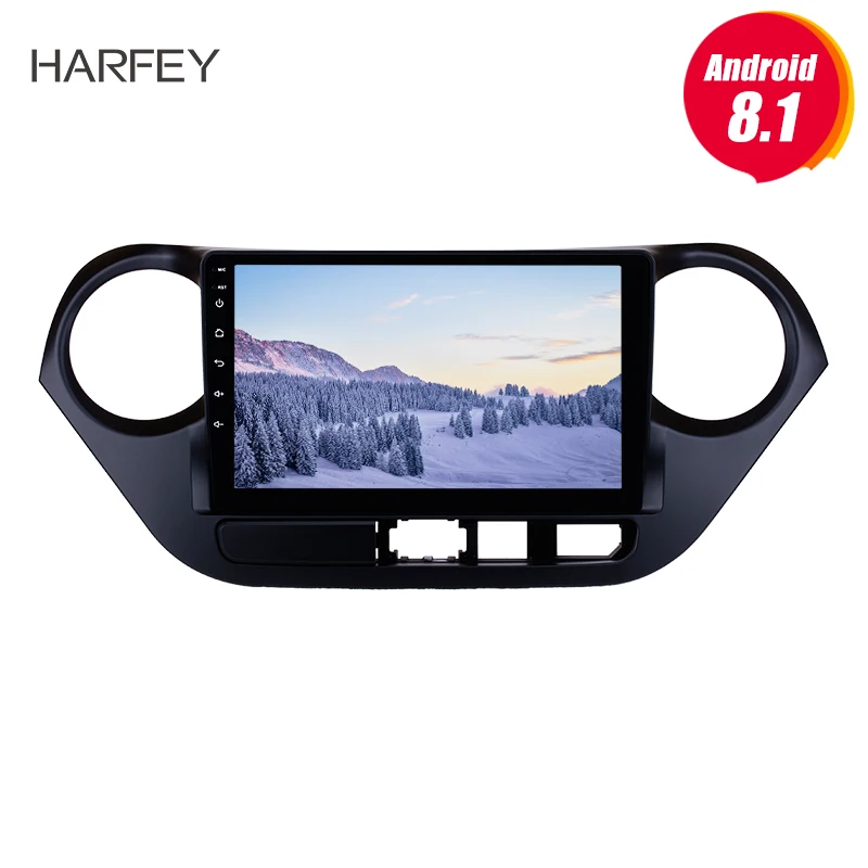 Автомагнитола Harfey мультимедийный проигрыватель на Android 9 1 дюймов 2Din GPS для HYUNDAI I10