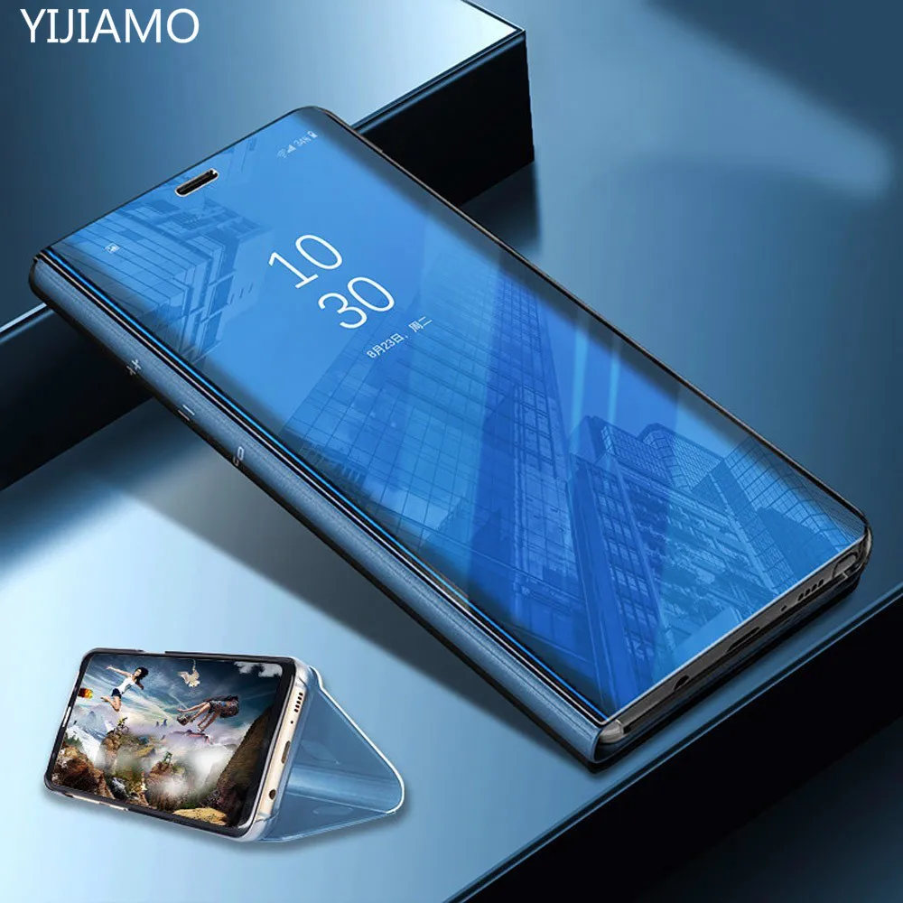 Роскошный умный зеркальный флип чехол для iphone xs max XR iPhone X XS Max 8 7 6 6S Plus прозрачная