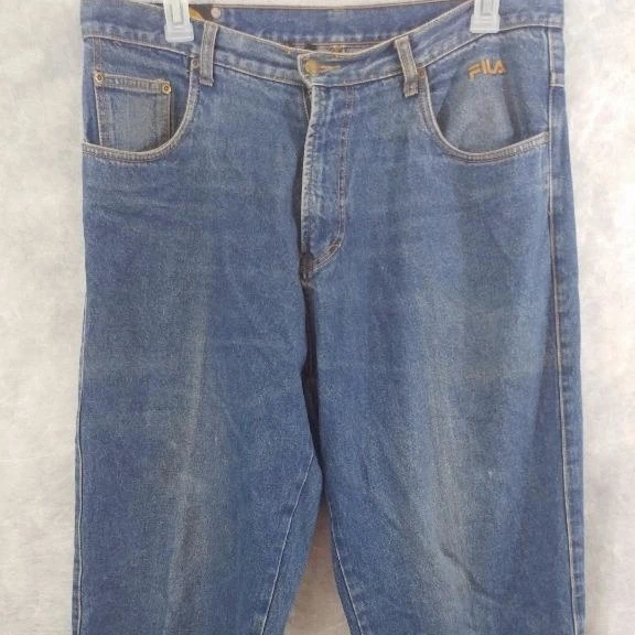 Fila jeans mens size 38 faded denim pants 39 x 35 100% cotton|Jeans ...