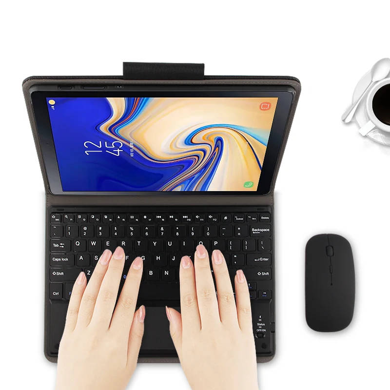 Funda para Samsung Galaxy Tab S4 10,5 SM-T830 T835 T837 teclado Bluetooth funda protectora de cuero PU Tab S4 10,5