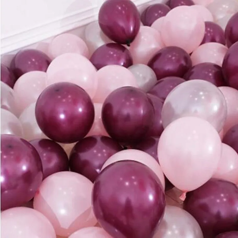 

20 pcs Wedding Birthday Party 10inch Pearl Pink Gold Latex Balloons Decoration Baby Color Helium latex 2.2g Balaos Gift
