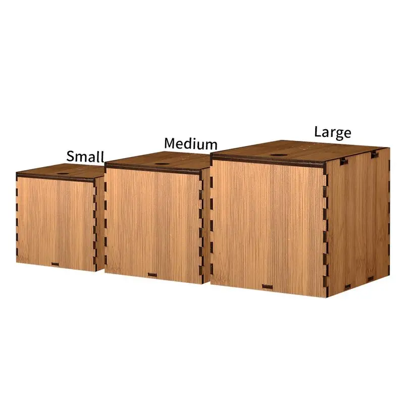 

Square Splicing Imitation Bamboo Box Universal Wooden Box Gift Box Tea Canister Tea Storage Box Home Kitchen Organizer
