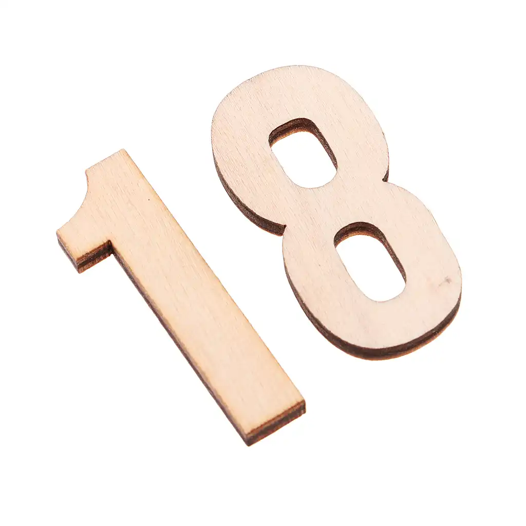 Wooden Letters and Numbers Alphabet Plywood Blank Shapes Crafts Embellishment