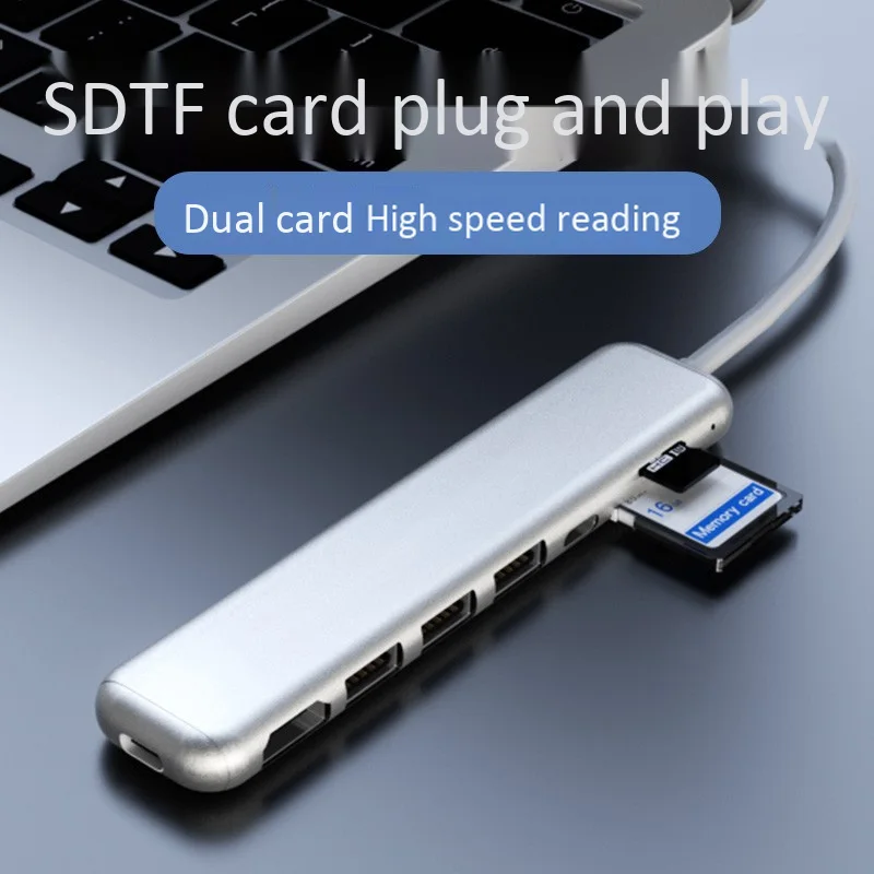 Портативный 8 в 1 type-C Usb 3,0 алюминиевый сплав концентратор адаптер с 4K Hd Hdmi порт Pd быстрое зарядное устройство Sd/Tf кард-ридер для ноутбука Ma