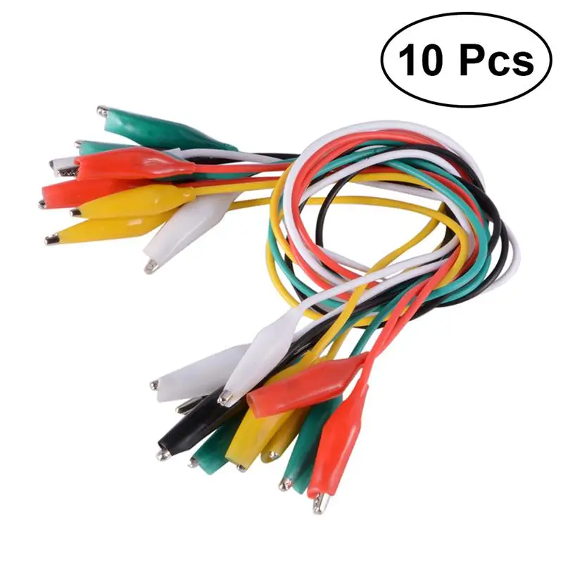 

10 Pcs Test Leads with Alligator Clips Jumper Wire Mini Test Clips Alligator Clips Double-ended DIY Test 50cm