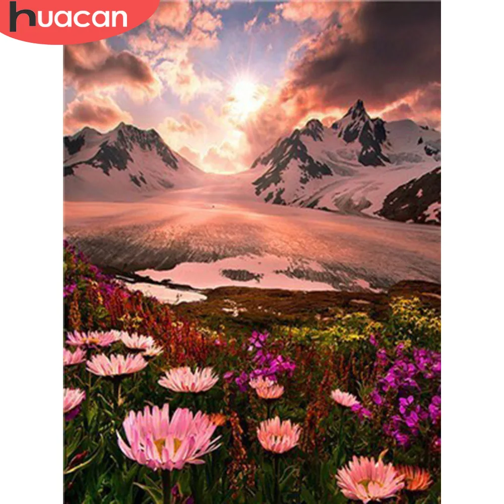 

HUACAN Diamond Embroidery Full Display Landscape Nature Full Square DIY Cross Stitch Diamond Painting Mosaic Home Decor Gift
