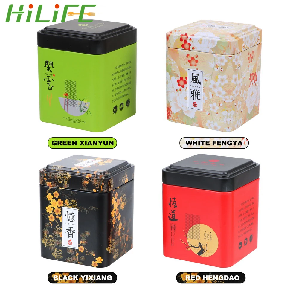 Hilife Multifunction Organizer Kitchen Accessories Tea Box Caddy Metal Square Container Coffee Powder Cans Teaware huismerk kopen in de aanbieding Hilife Multifunction Organizer Kitchen Accessories Tea Box Caddy Metal Square Container Coffee Powder Cans Teaware huismerk kopen in de aanbieding